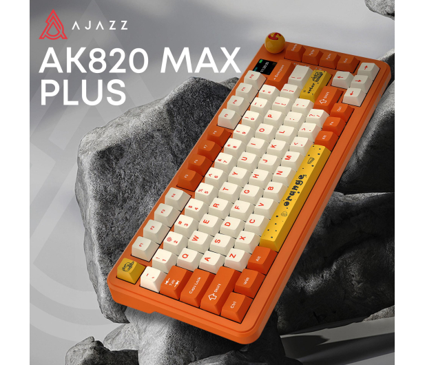Ajazz AK820 MAX Avocado Switch Orange White RGB z ekranem - 1536369 - zdjęcie 6